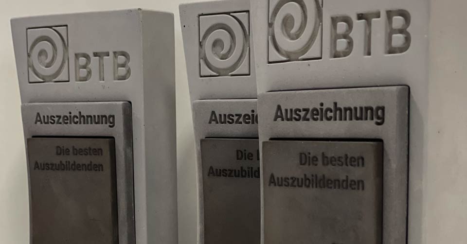 BTB-Auszeichnung „Die besten Auszubildenden“